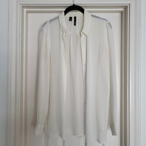MNG for Mango Suit Blouse in creamy white / Small